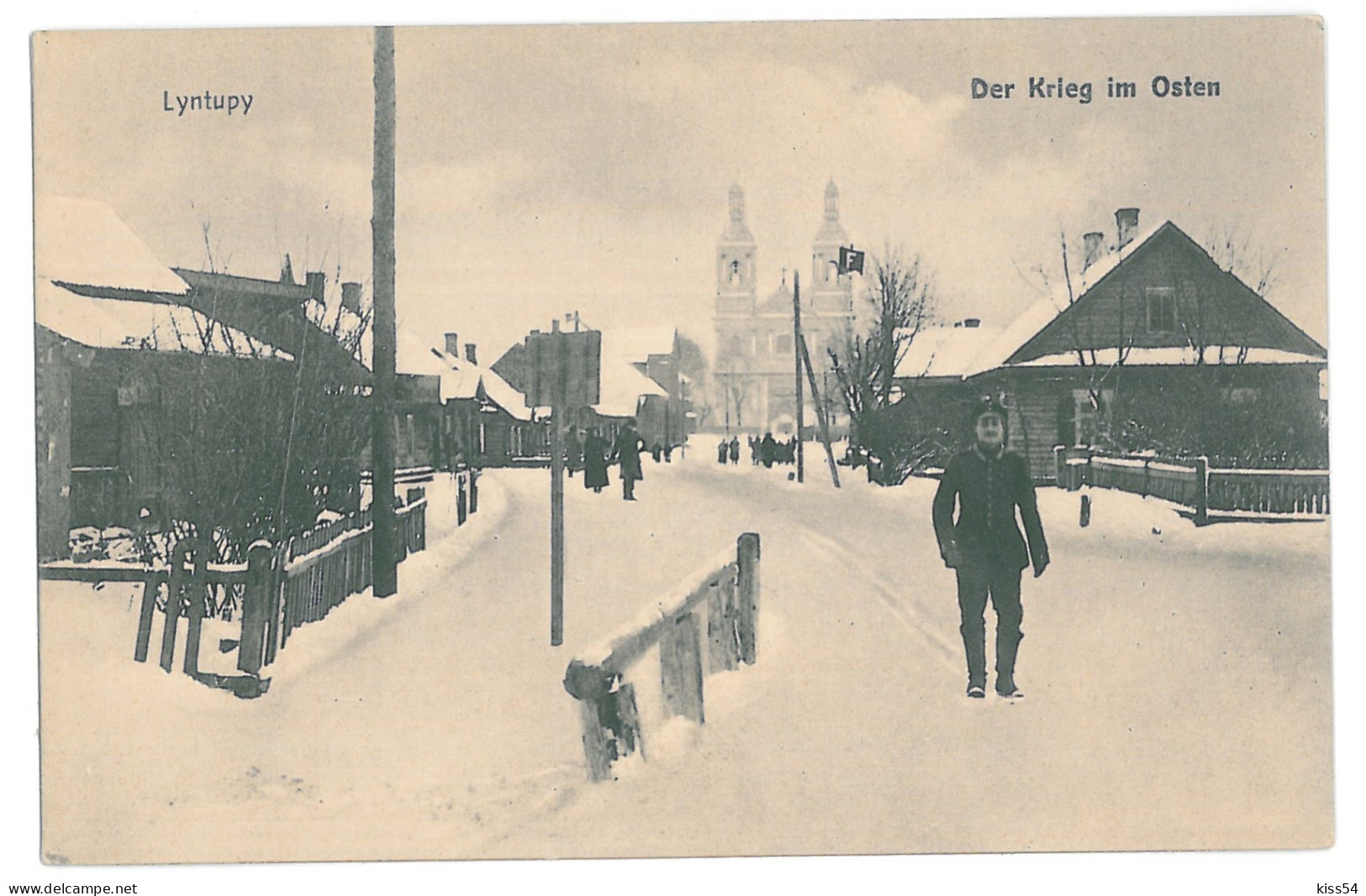 BL 27 - 13760 LYNTUPY, Pastavy, Belarus, Church, Winter, Military - Old Postcard - Unused - Weißrussland