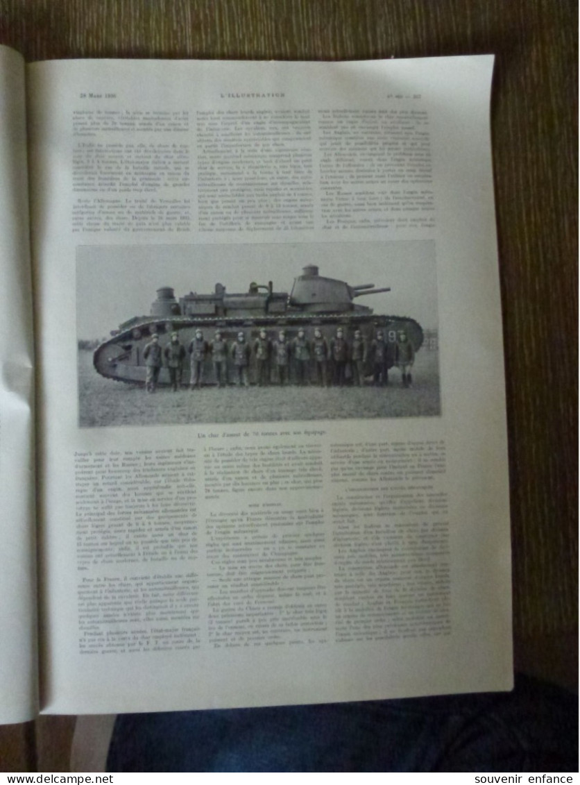 L'Illustration Mars 1936 Voie Ferrée Pont De Chester Campagne Electorale Hitler Char D'Assaut 70 Tonnes Flotte Française - L'Illustration