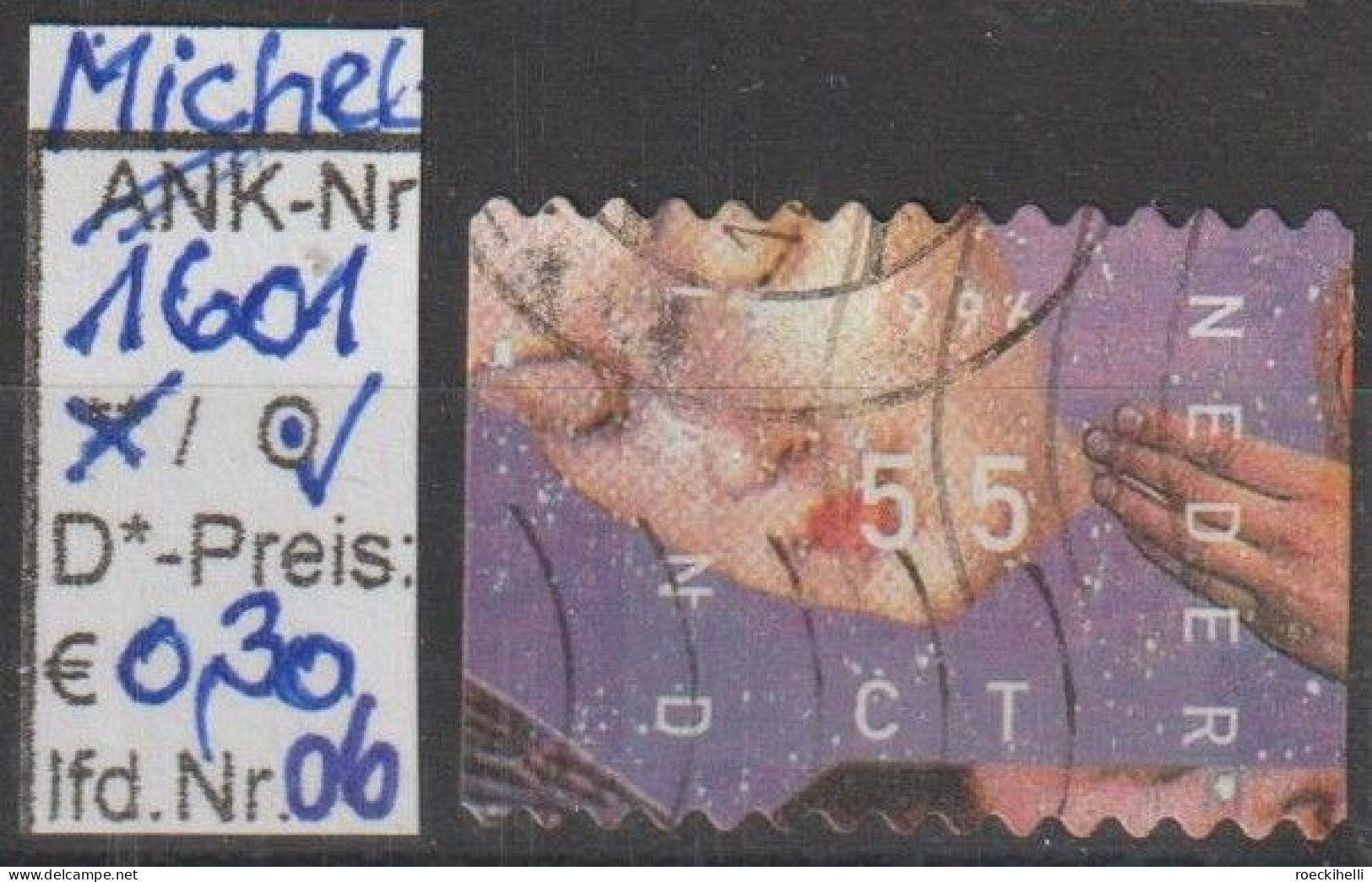 1996 - NIEDERLANDE - SM "Dez.marken - Gesichter..." 55 C Mehrf. - O  Gestempelt - S.Scan (1601o 01-06 Nl) - Used Stamps
