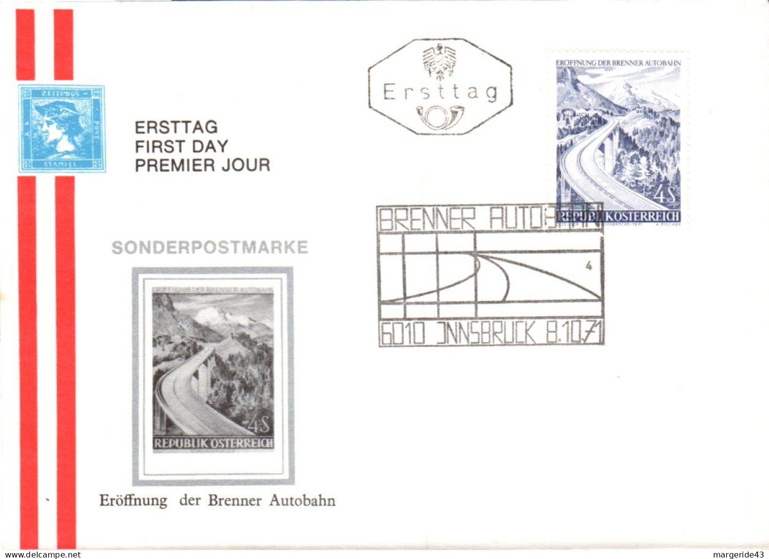 AUTRICHE  LOT DE 86 FDC DIFFERENTES