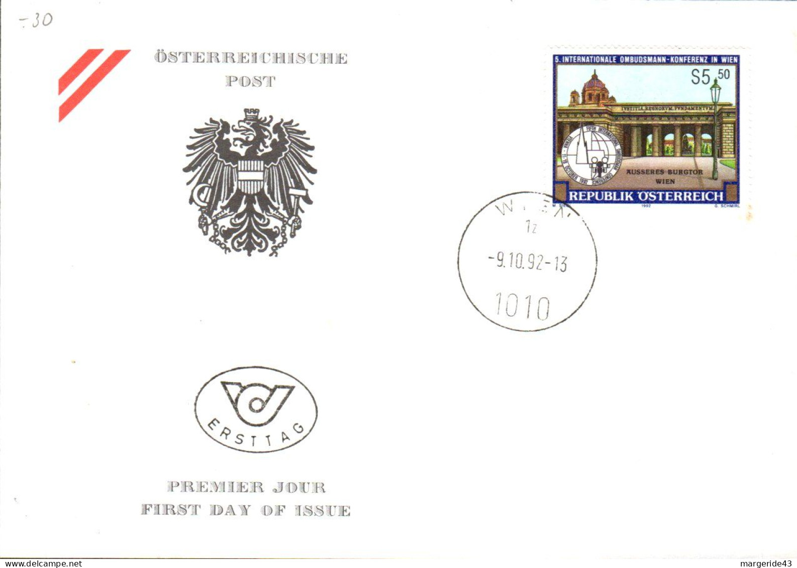 AUTRICHE  LOT DE 86 FDC DIFFERENTES