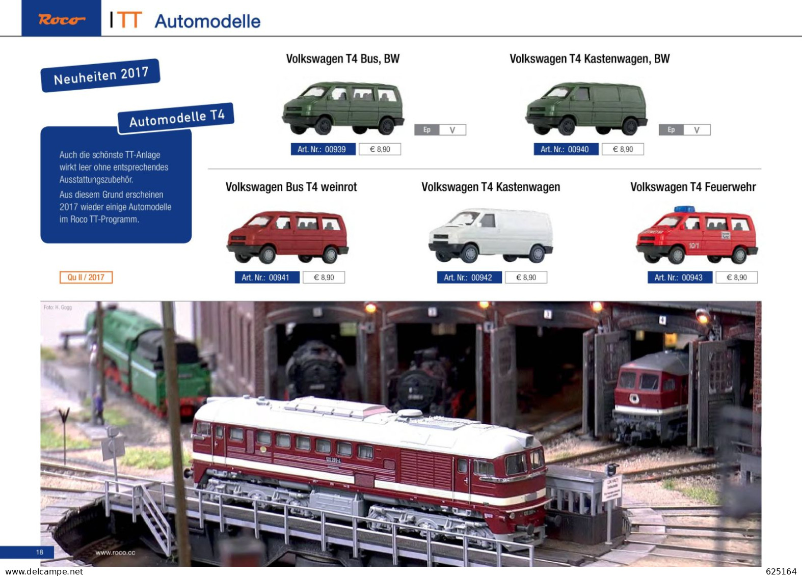 Catalogue ROCO 2017 TT Katalog Inkl. Neuheiten Spur 1/120 - Alemania