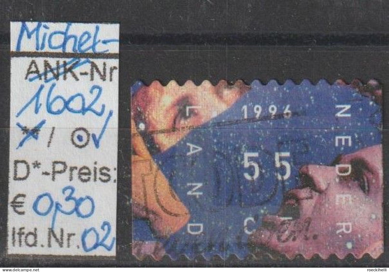 1996 - NIEDERLANDE - SM "Dez.marken - Gesichter..." 55 C Mehrf. - O  Gestempelt - S.Scan (1602o 01-03 Nl) - Used Stamps