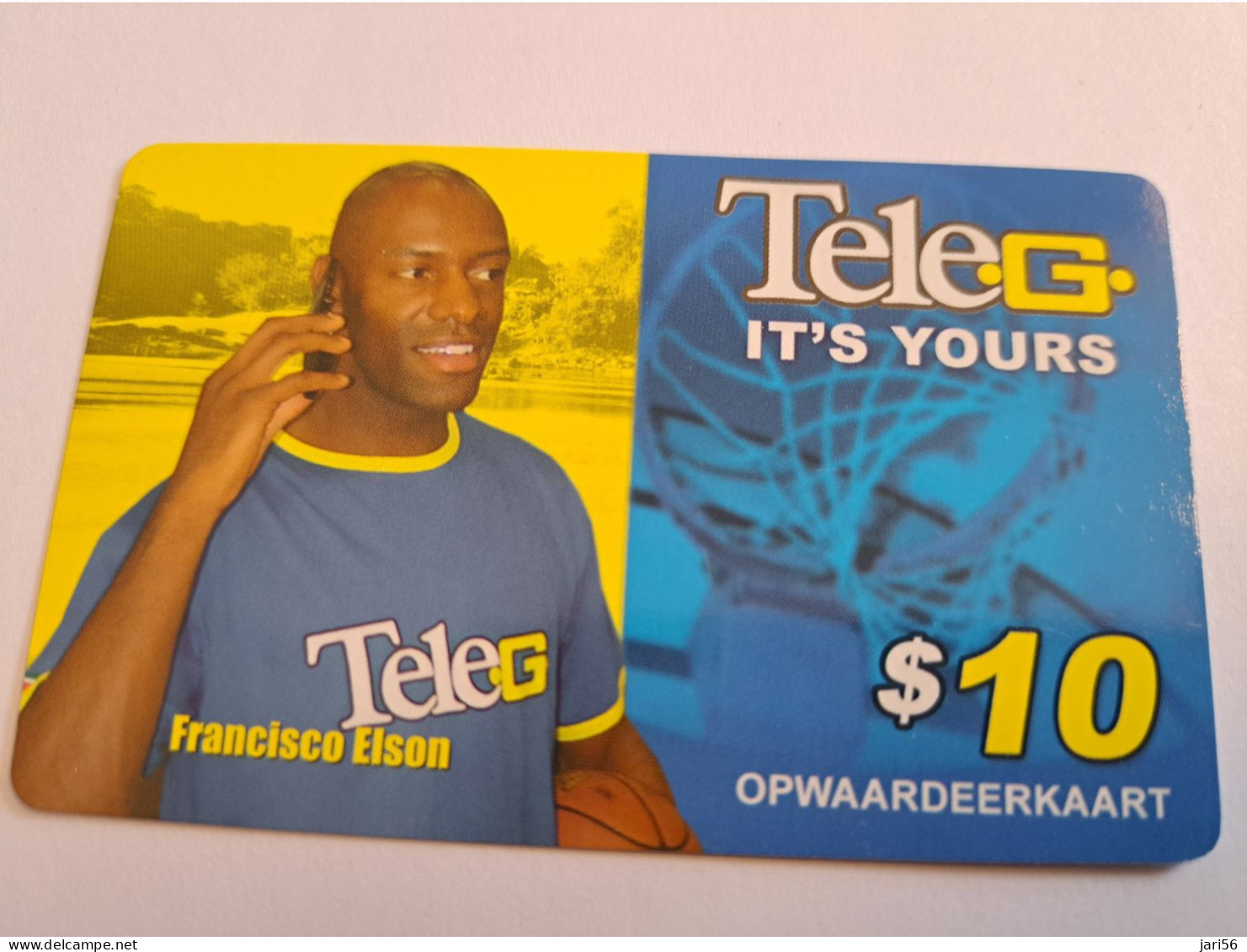 SURINAME US $ 10-    PREPAID CALLING CARD   /  FRANCISCO ELSON          **16420** - Surinam