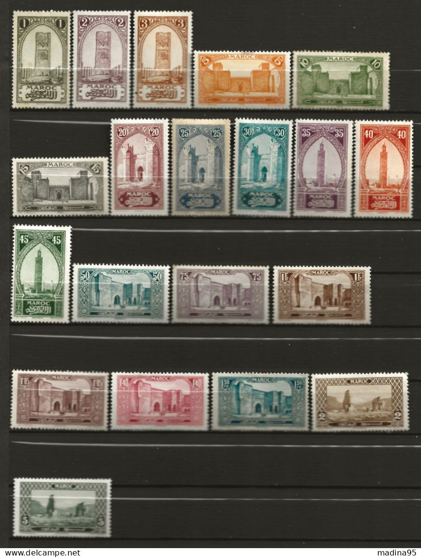 MAROC Colo:, **, N° YT 98/104, 106, 108/112, 115/120 Et 122, Ens. De 20tp, Le N° 106 Nsg, TB - Unused Stamps