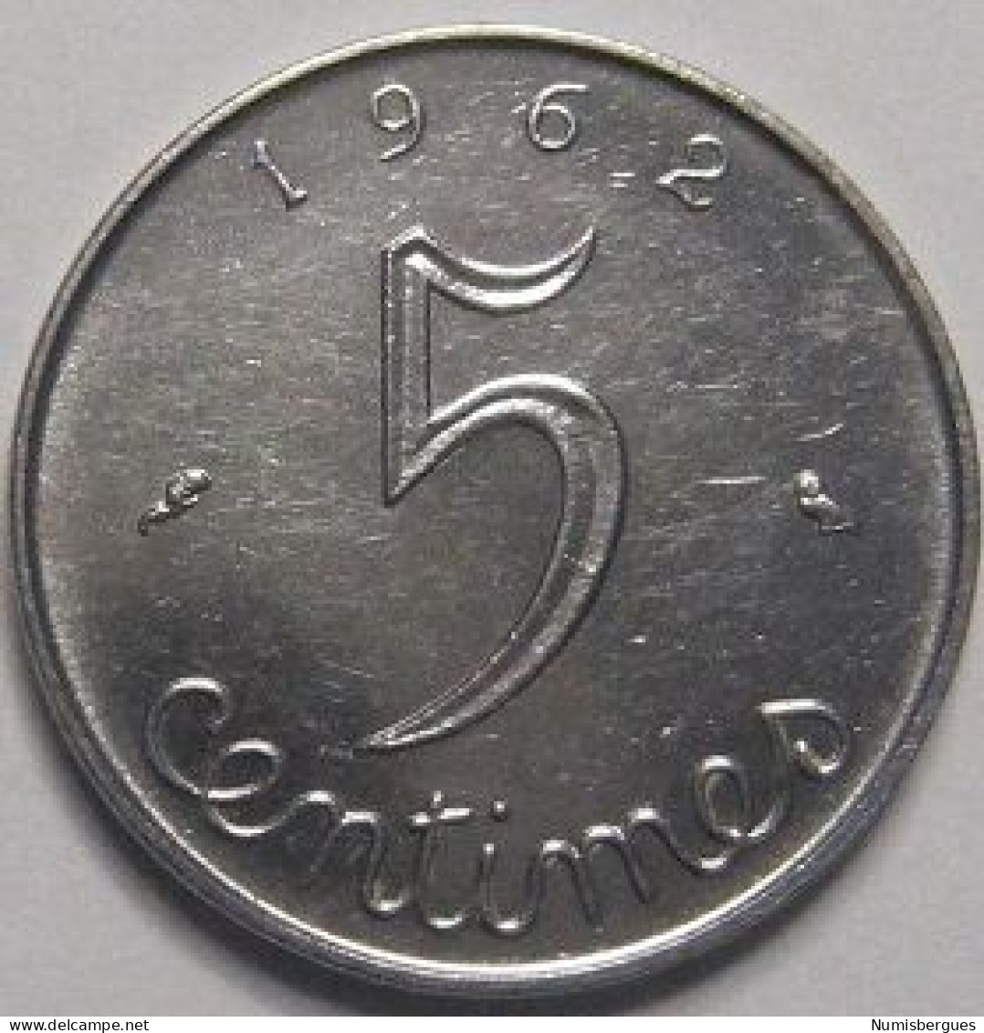 Pièce De Monnaie 5 Centimes Epi 1962 - 5 Centimes