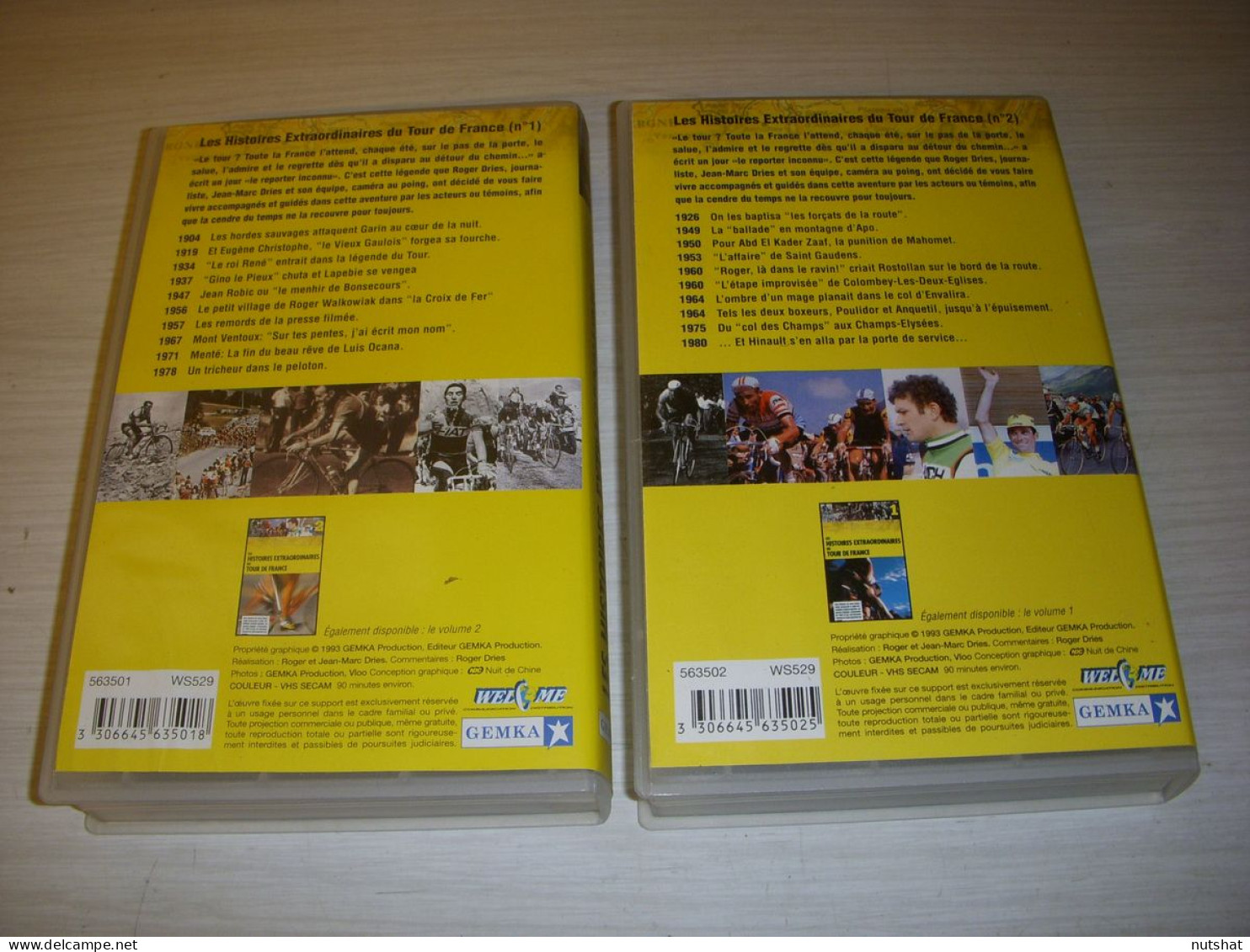 CYCLISME CASSETTE VHS La FABULEUSE HISTOIRE Du TOUR De FRANCE 3h 2 Cassettes - Sport
