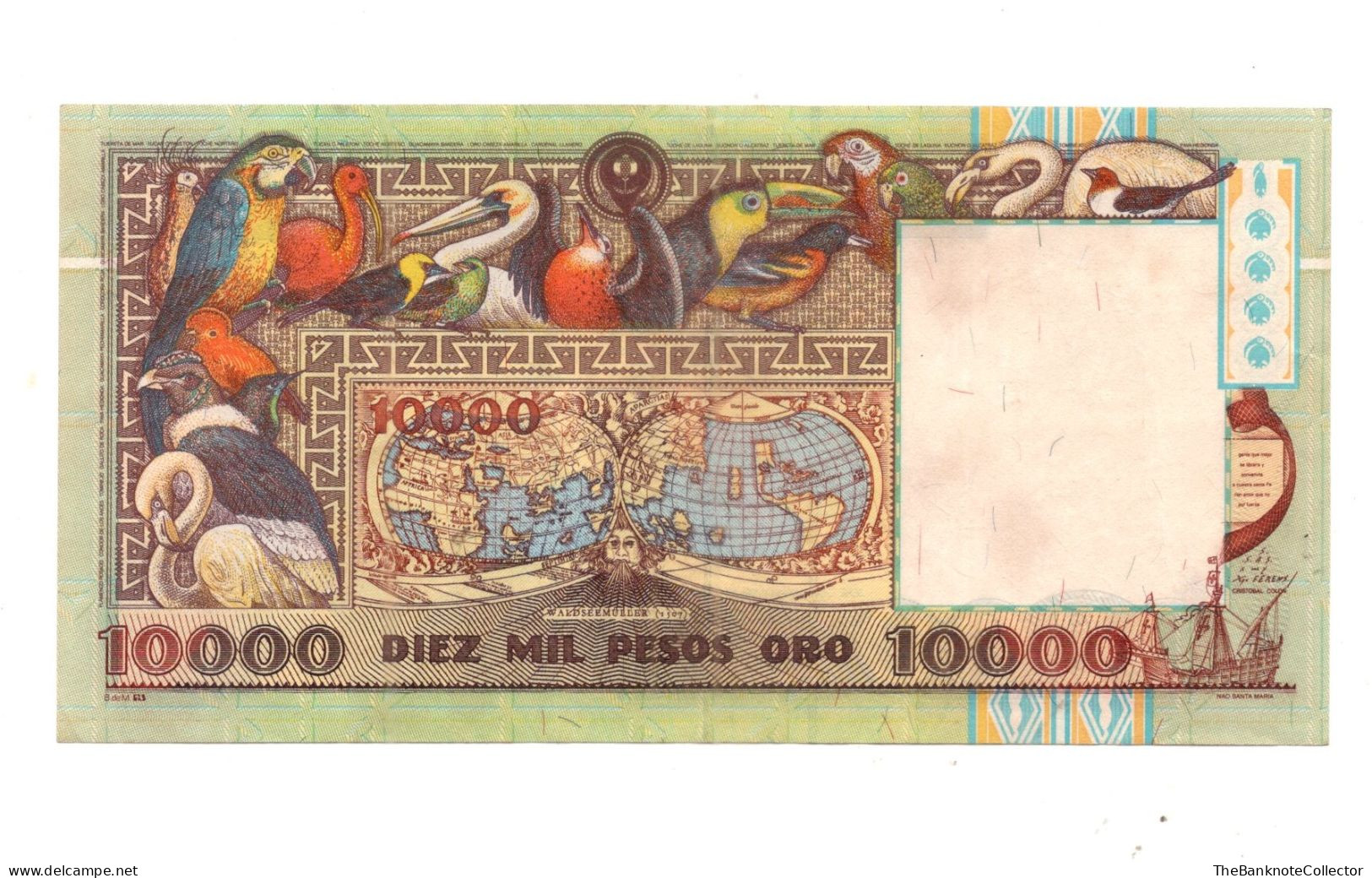 Colombia 10,000 Peso 1993 Commemorative UNC Foxed Watermark P-437 - Kolumbien