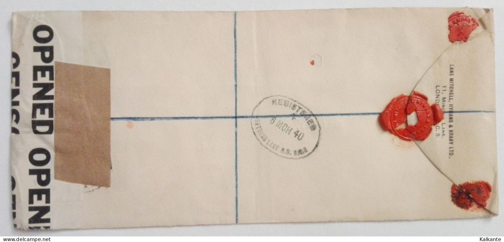 UK 1940 LONDON CENSORED COVER TO AMSTERDAM - Lettres & Documents