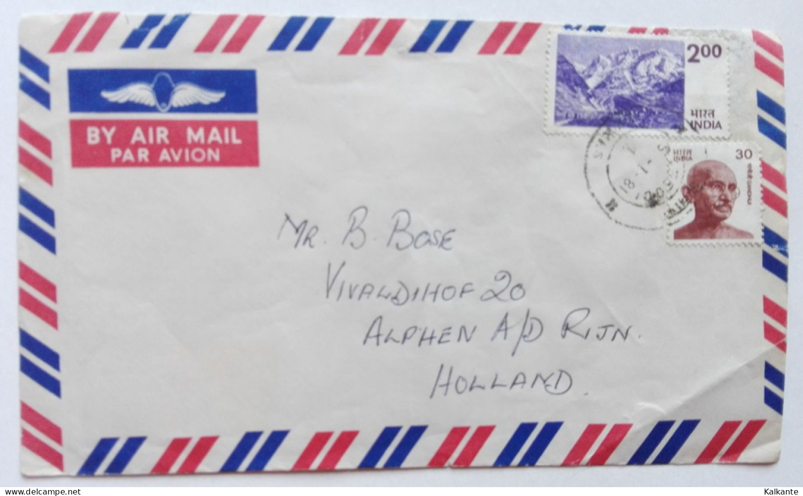 INDIA 1981 AIR MAIL TO HOLLAND - Corréo Aéreo