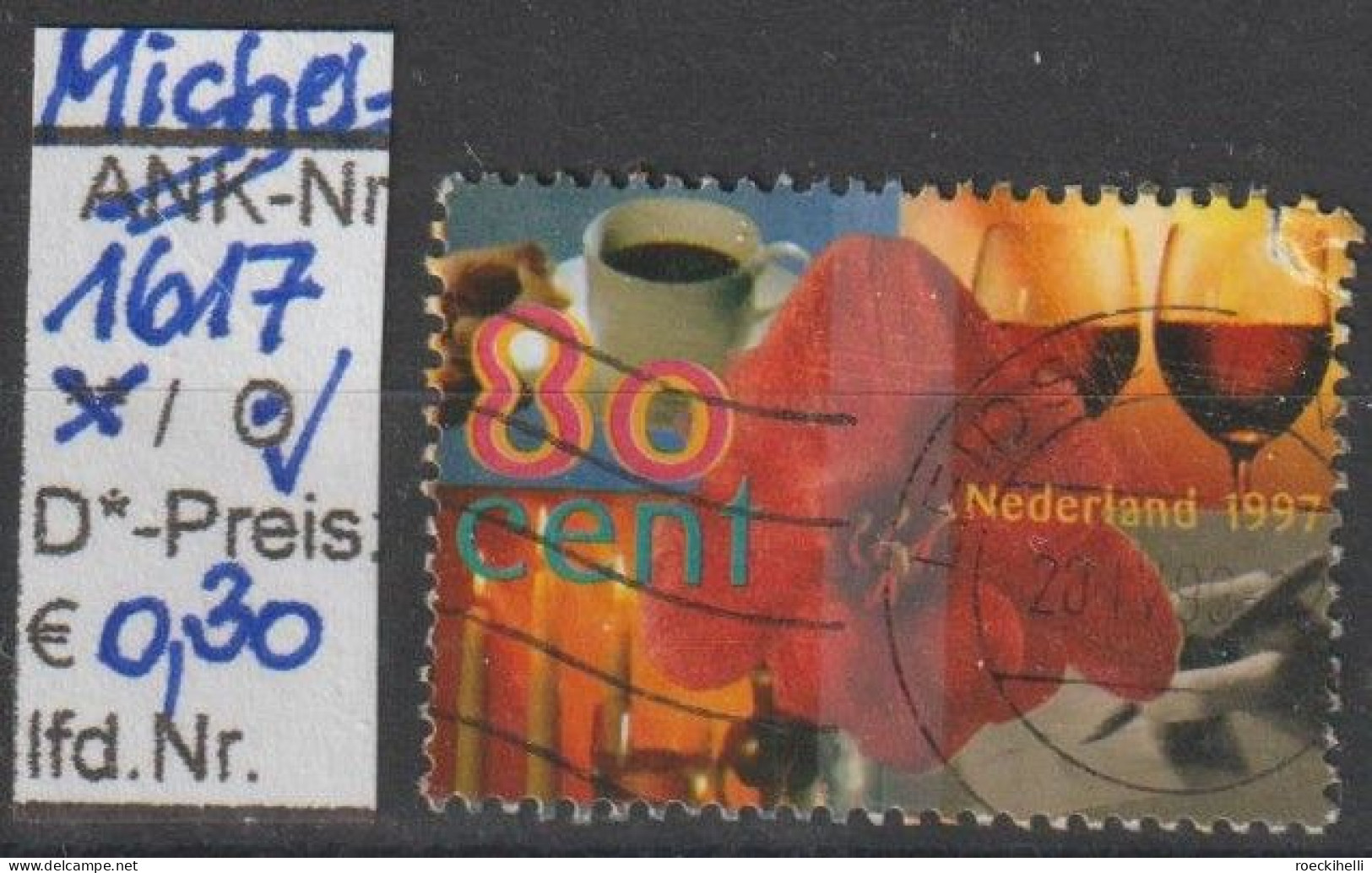 1997 - NIEDERLANDE - SM "Grußmarken - Amaryllis..." 80 C Mehrf. - O  Gestempelt - S.Scan (1617o Nl) - Used Stamps