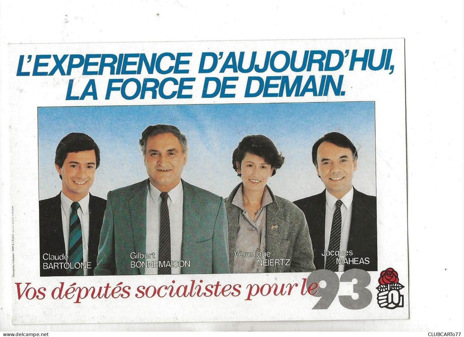 Le Lilas (93) : CP électorale Du Candidat Gilbert Bonnemaison PS En 1986 (animé) GF. - Les Lilas