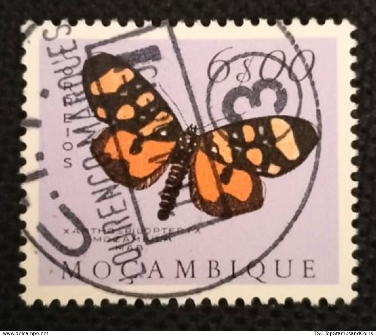 MOZPO0404UE - Mozambique Butterflies - 6$00 Used Stamp - Mozambique - 1953 - Mozambique