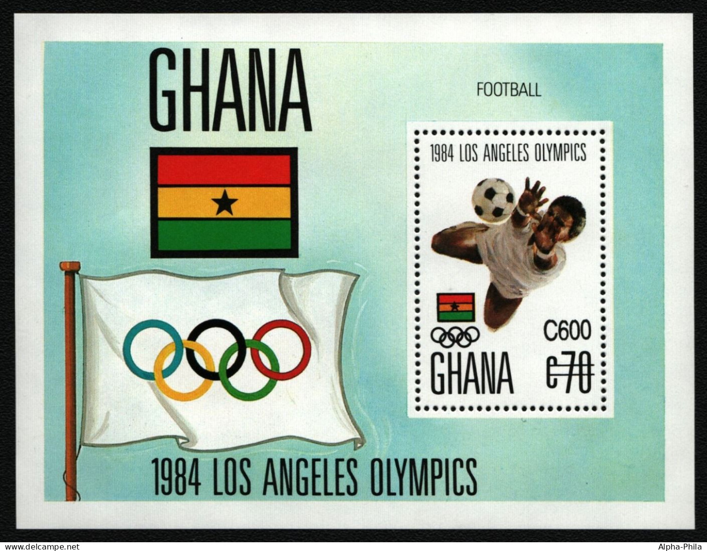 Ghana 1989 - Mi-Nr. Block 139 ** - MNH - Olympia Los Angeles - Ghana (1957-...)