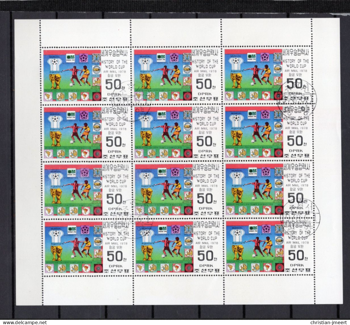 football 1978  13 feuilles complètes