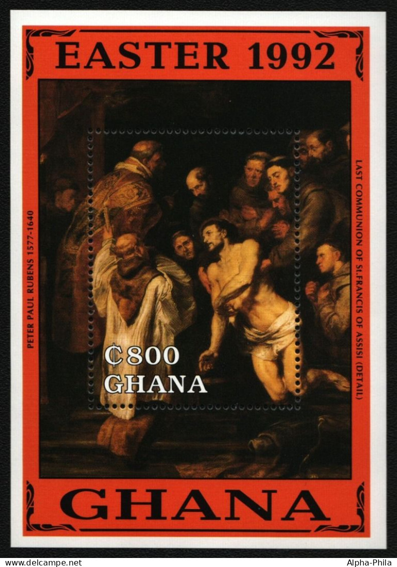 Ghana 1992 - Mi-Nr. Block 195 ** - MNH - Gemälde / Paintings - Ostern - Ghana (1957-...)