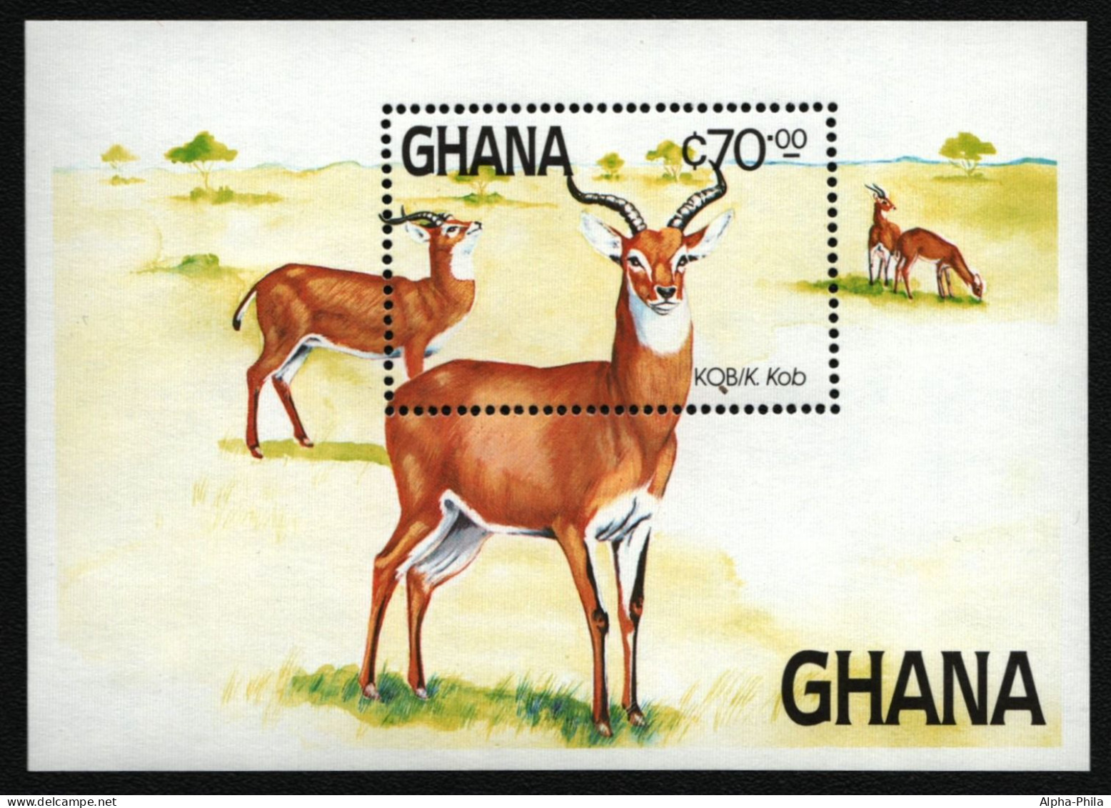 Ghana 1984 - Mi-Nr. Block 111 ** - MNH - Wildtiere / Wild Animals - Ghana (1957-...)