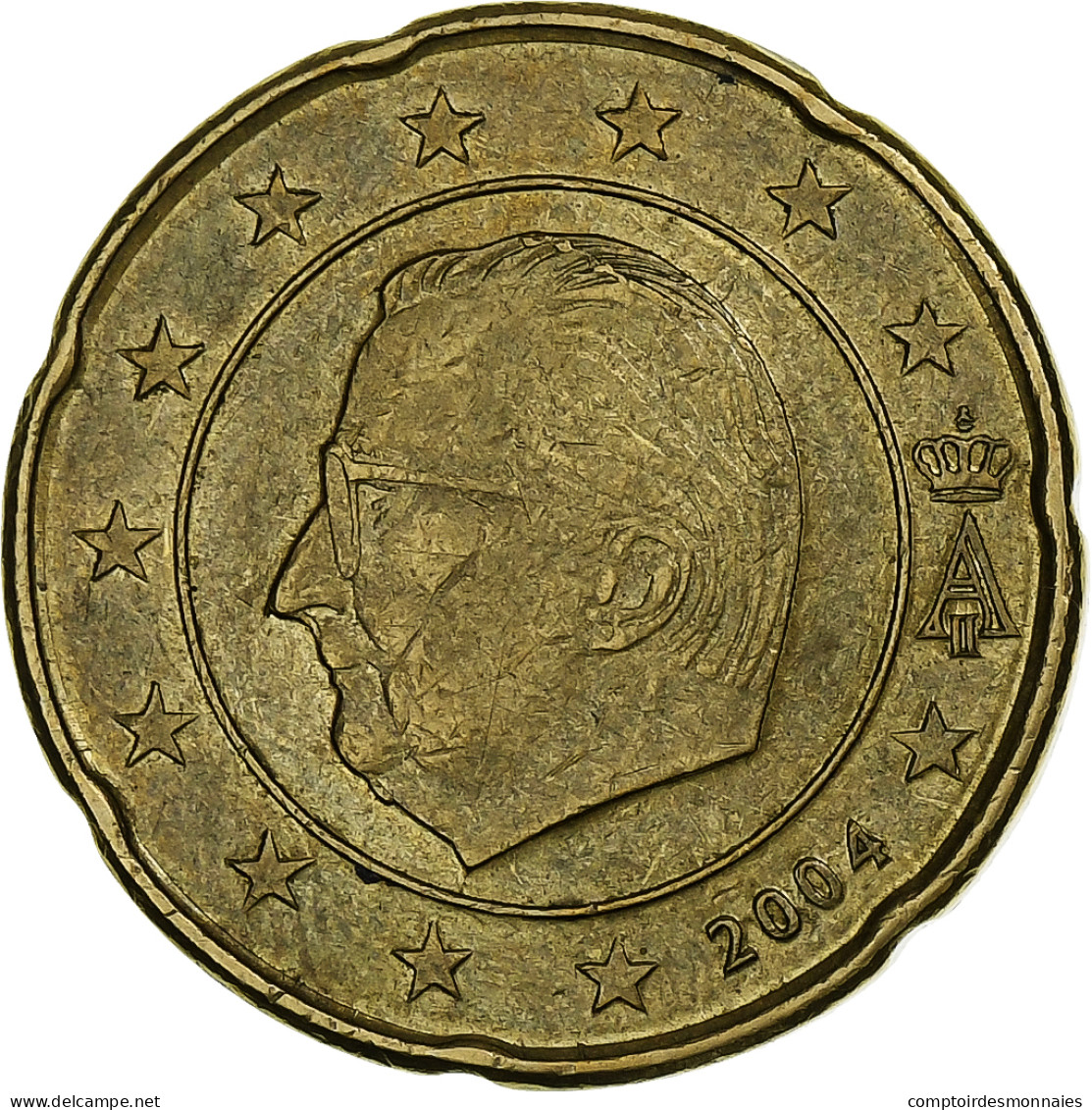 Belgique, Albert II, 20 Euro Cent, 2004, Bruxelles, Laiton, TTB, KM:228 - Belgio