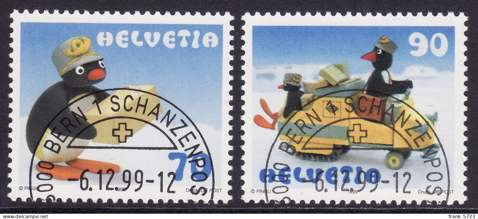 Schweiz: Satz SBK-Nr. 987-988 (Pingu, Pakete Ohne Schnur 1999) ET-gestempelt - Used Stamps