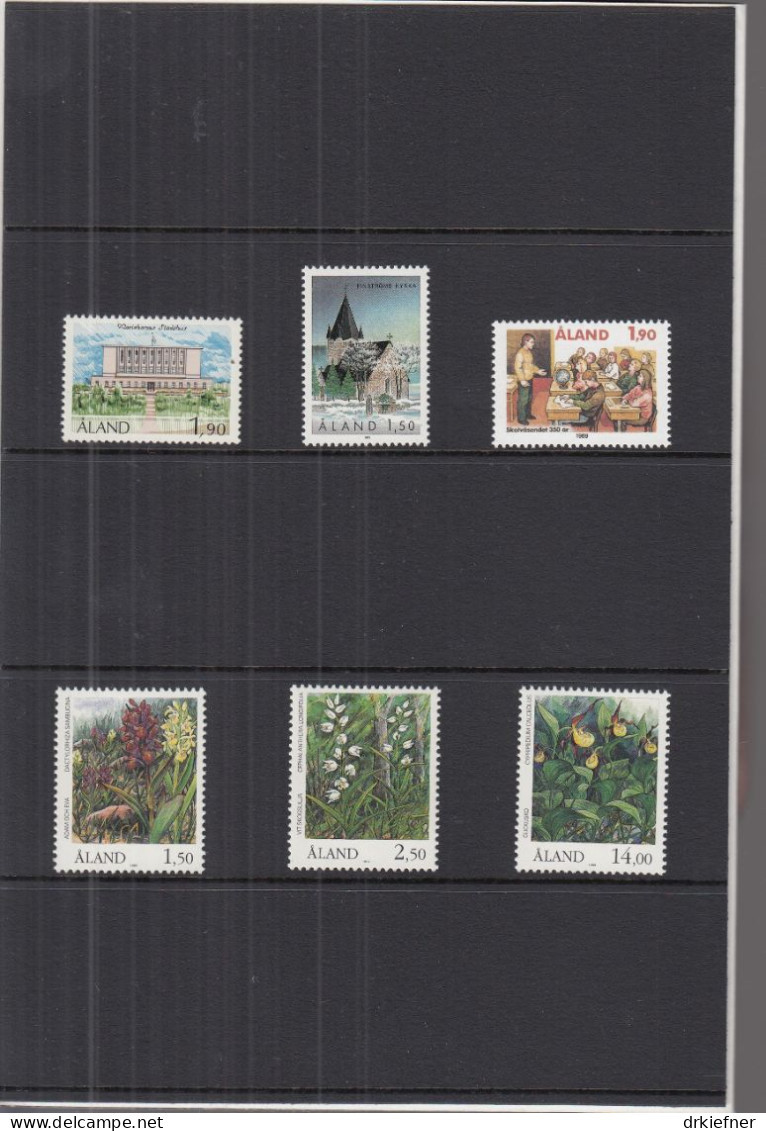 ALAND  Jahrgang 1989, Postfrisch **, Komplett 32-37 - Aland