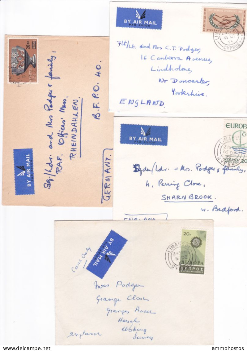 CYPRUS MIX OF COVERS SOME BEARING CHRISTMAS CHARITY LABELS - Cyprus (...-1960)