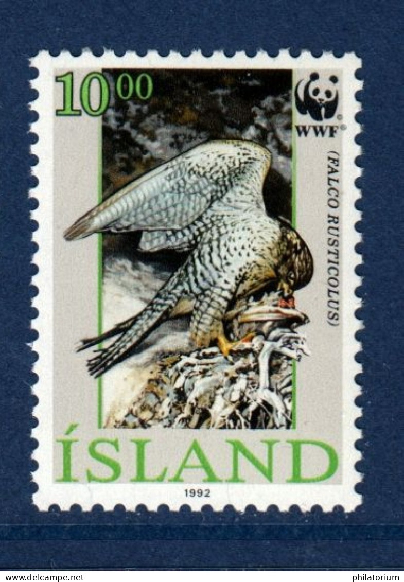 Islande, Island, **, Yv 730, Mi 777, SG 799, Faucon Gerfaut Ou Gerfaut, - Nuovi