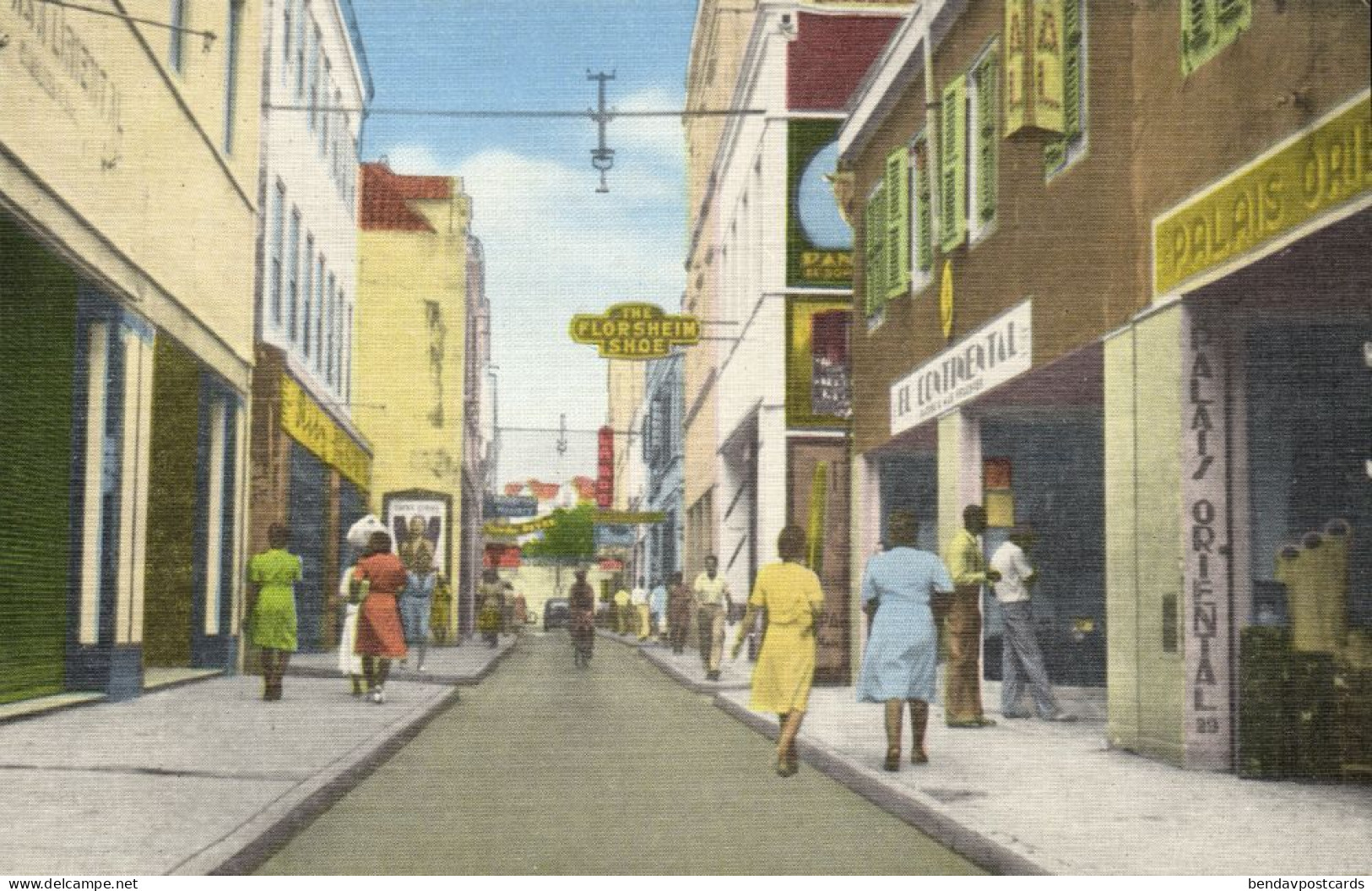 Curacao, N.W.I., WILLEMSTAD, Heerenstraat (1930s) Kropp 7781N Postcard - Curaçao