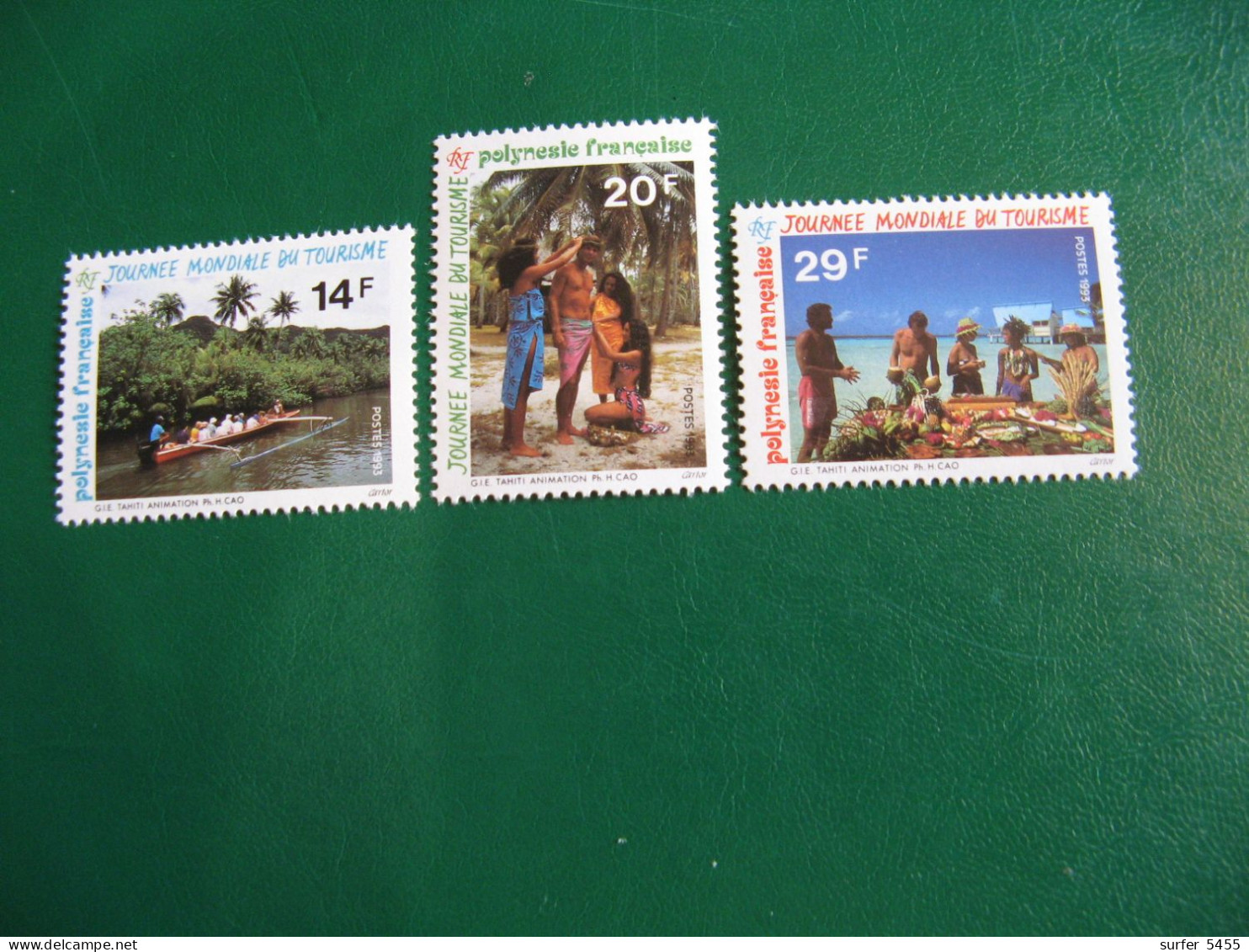 P0LYNESIE YVERT PO ORDINAIRE N° 440/442 TIMBRES NEUFS ** LUXE - MNH - SERIE COMPLETE - COTE 2,45 EUROS - Unused Stamps