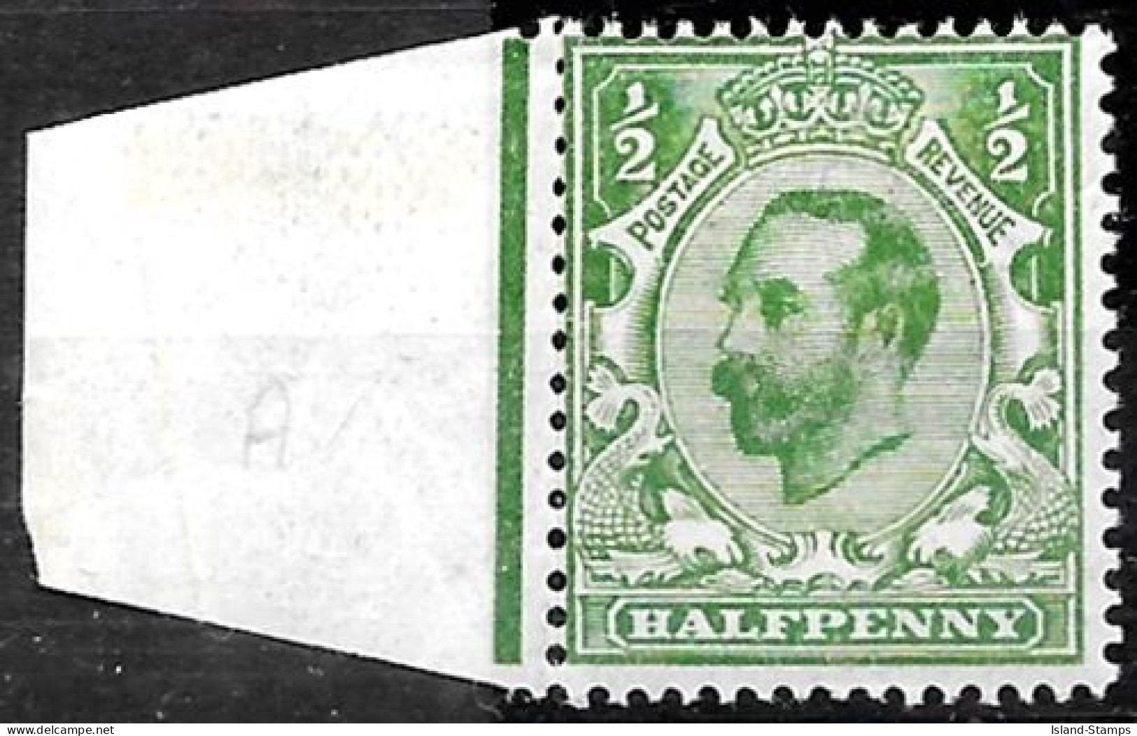 KGV SG331 ½d Green Downey Head Unmounted Mint Hrd2a - Unused Stamps