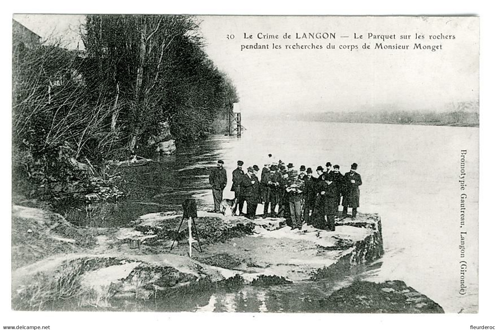 33 - T50138CPA - LANGON - Crime De LANGON - Le Parquet Sur Les Rochers - PHOTOGRAPHE - Très Bon état - GIRONDE - Langon