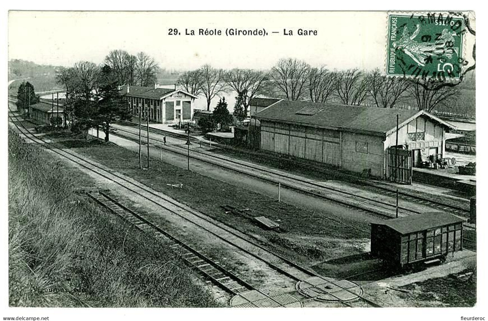 33 - T50154CPA - LA REOLE - La Gare - Très Bon état - GIRONDE - La Réole