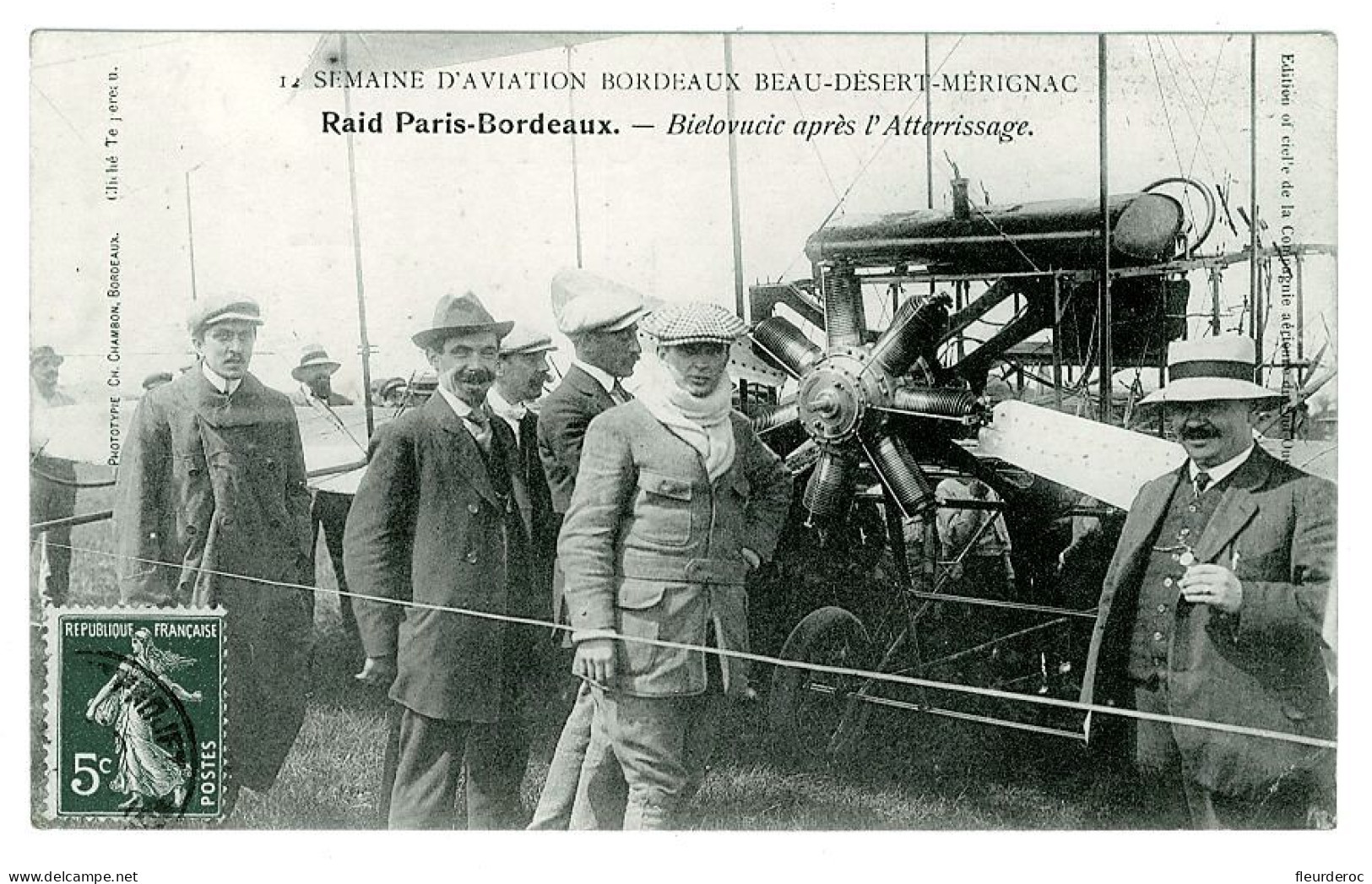 33 - T50247CPA - MERIGNAC - BEAU DESERT - Semaine D'aviation - BIELOVUCIC Après L'atterrissage - Parfait état - GIRONDE - Merignac