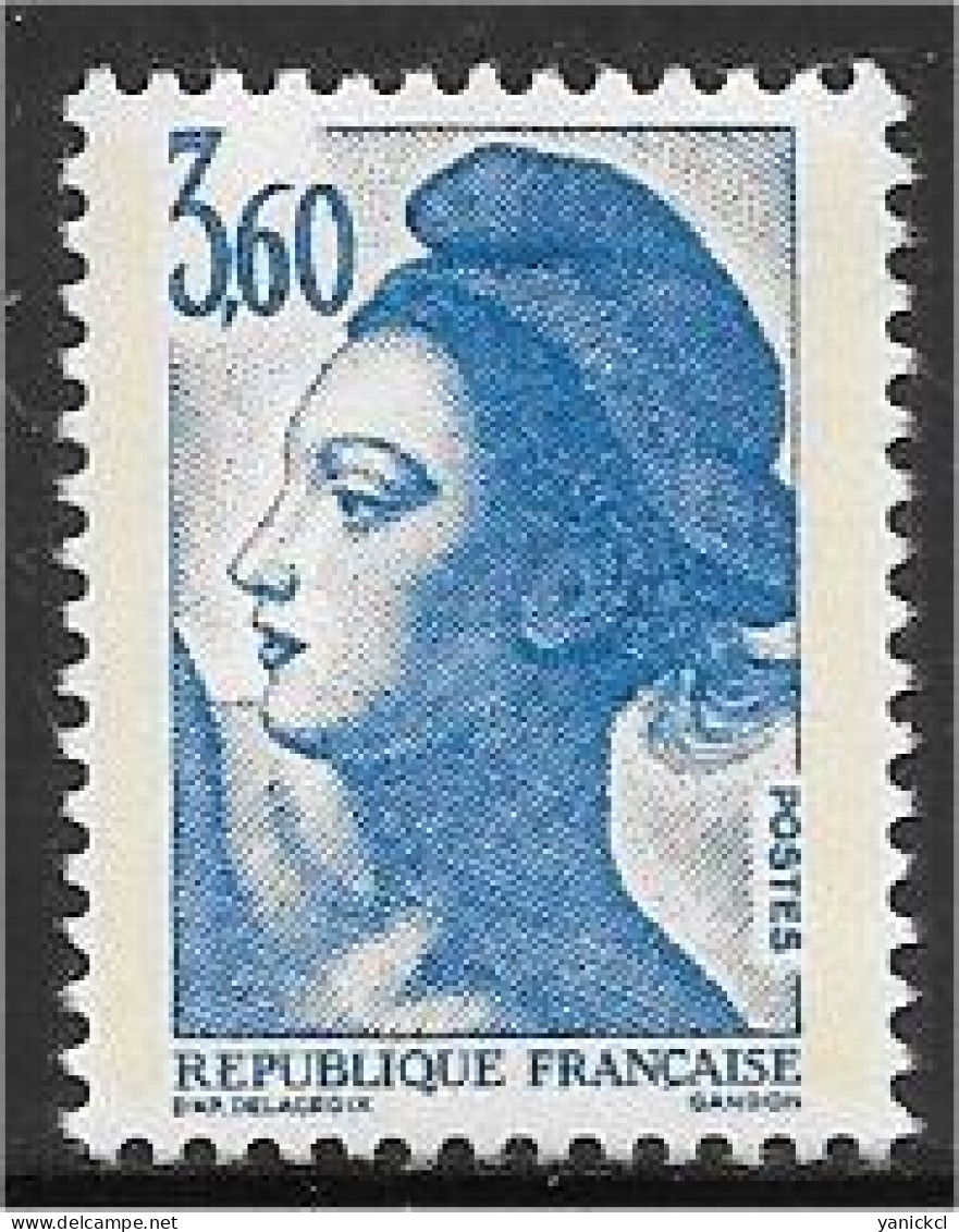 Liberté - 2 F. 60 - Bleu - (1987) - Y & T N° 2485 ** - 1982-1990 Vrijheid Van Gandon