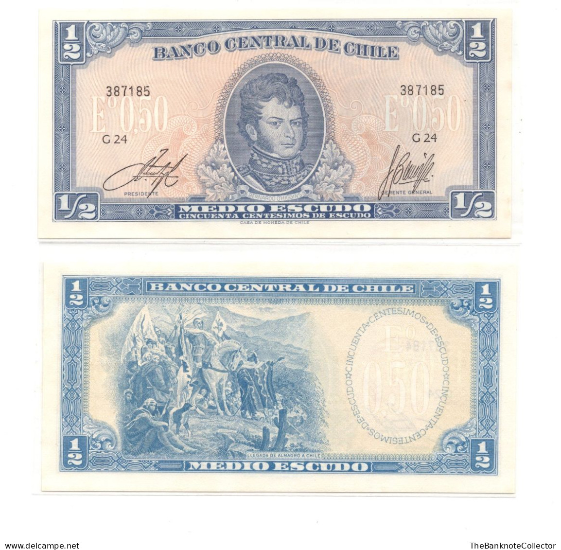 Chile 1/2 Escudo ND 1962-1975 P-134 UNC G24 - Chile