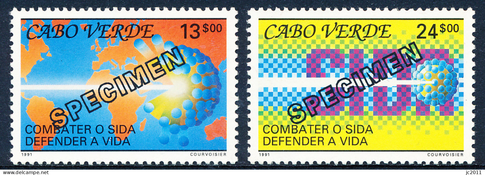 Cabo Verde - 1991 - AIDS - Specimen - MNG - Cape Verde