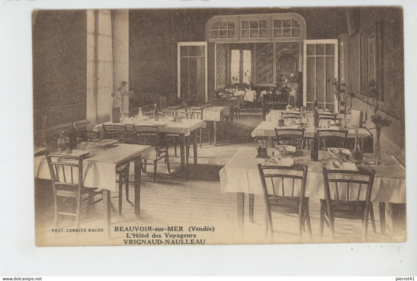 BEAUVOIR SUR MER - L'Hôtel Des Voyageurs VRIGNAUD-NAULLEAU  (carte Note ) - Beauvoir Sur Mer