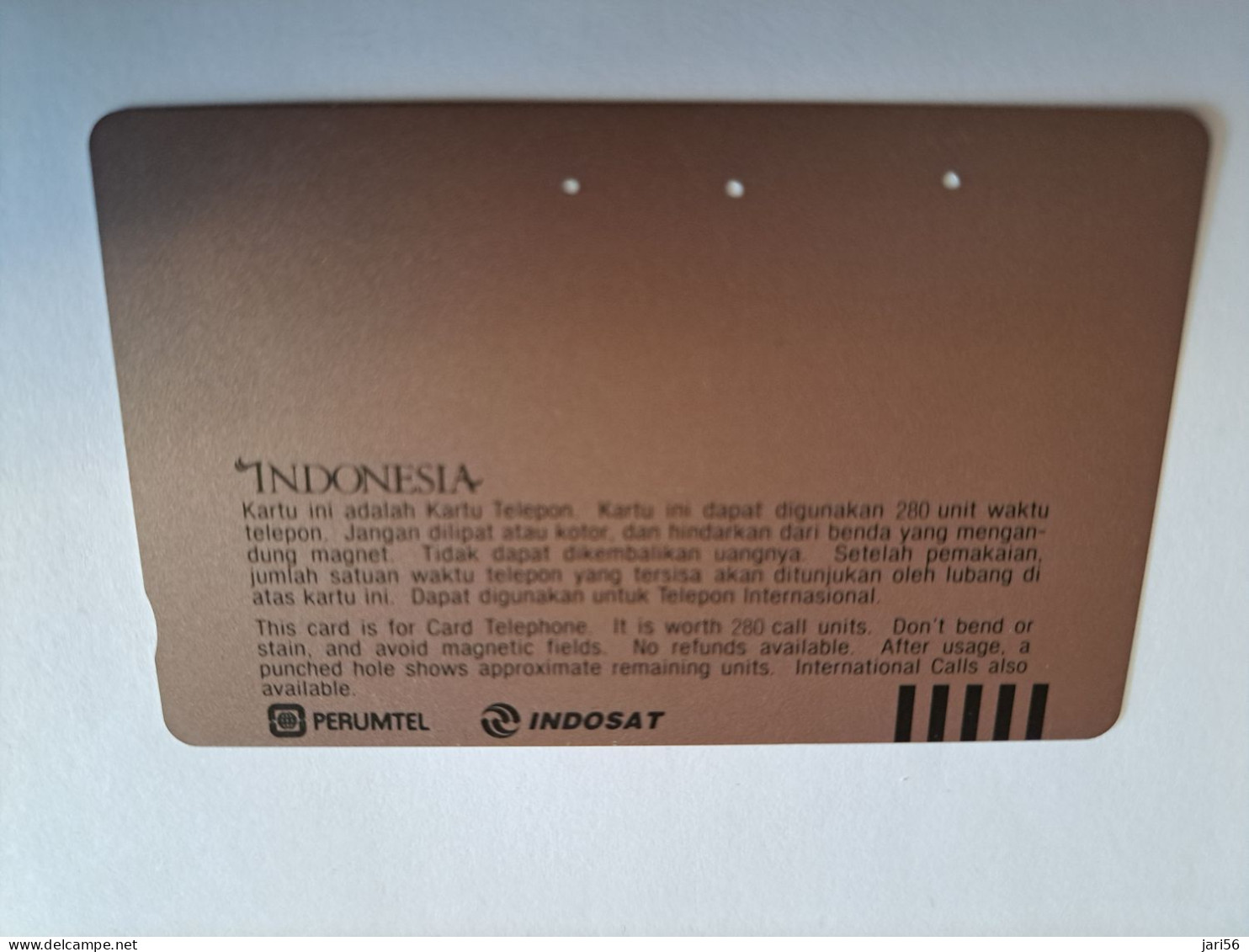 INDONESIA MAGNETIC/TAMURA  280  UNITS /  BUILDING          MAGNETIC   CARD    **16434** - Indonesië