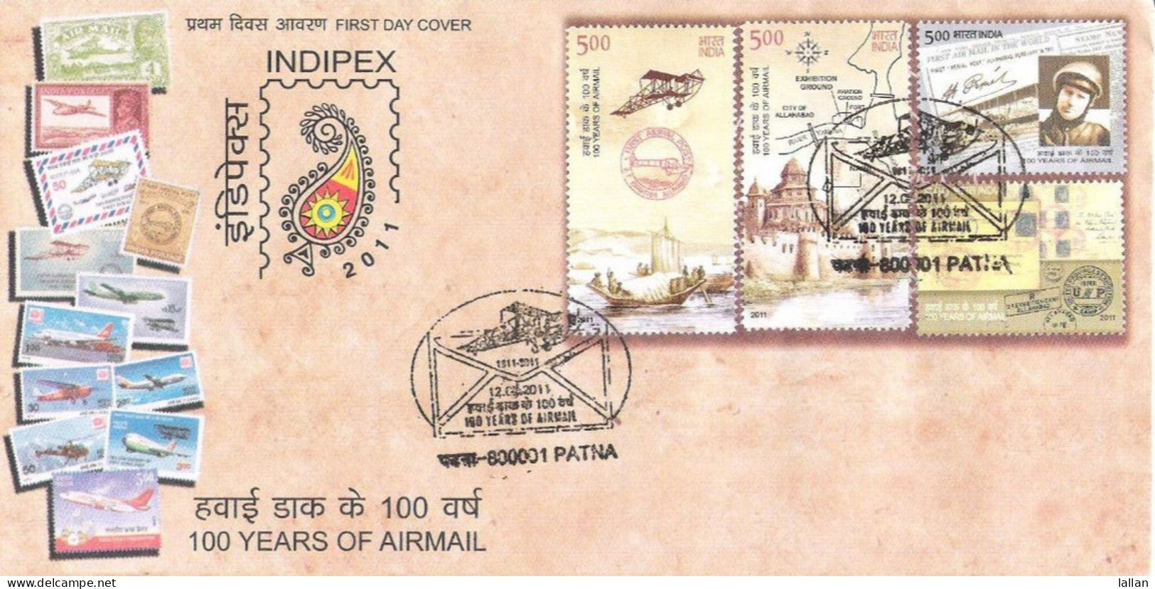 INDIPEX-2011, International Philatelic Exhibition, 100 Yrs Of AIRMAIL, FDC, Condition As Per Scan - Covers & Documents