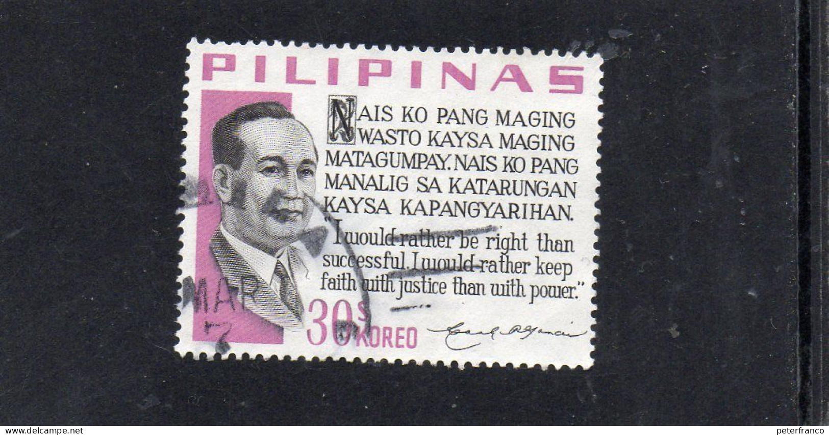 1963 Filippine - Manuel Roxas - Filipinas