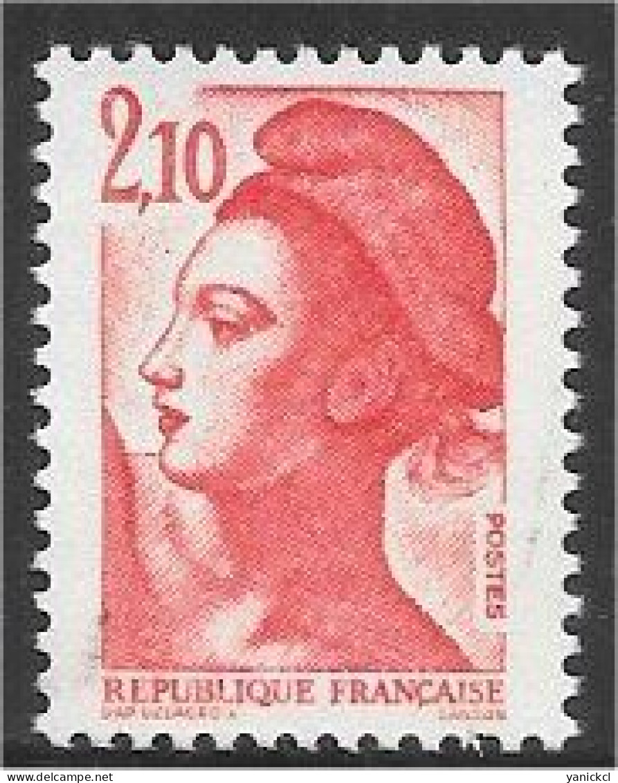 Liberté - 2 F. 10 - Rouge - (1984) - Y & T N° 2319 ** - 1982-1990 Vrijheid Van Gandon