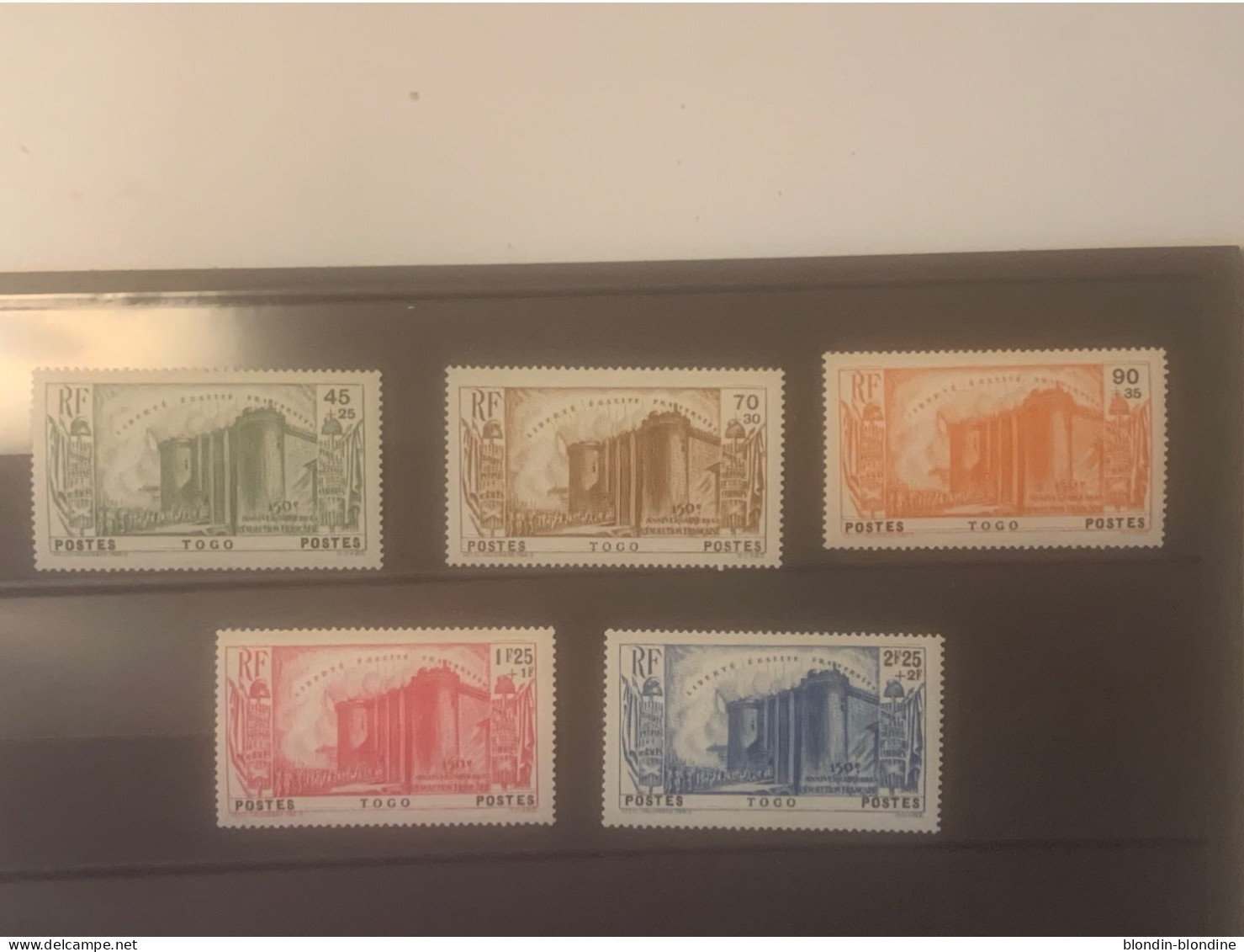 TOGO YT 177 à 181 NEUF** TB BASTILLE - Unused Stamps