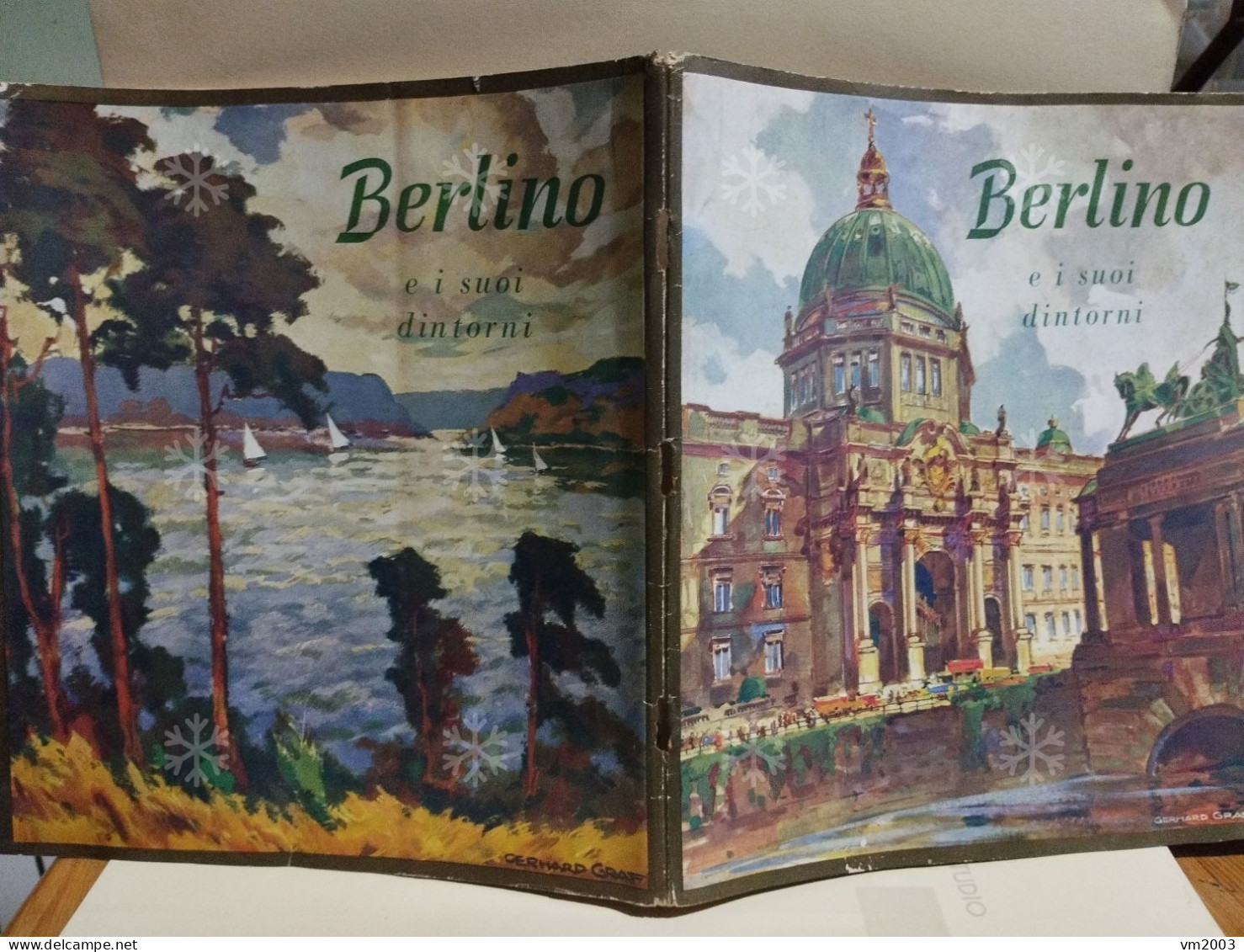 Germany Tourist Brochure BERLIN AND ENVIRONS Italian Language. Gerhard Graf Illustrator. Cca 1930 - Otros & Sin Clasificación