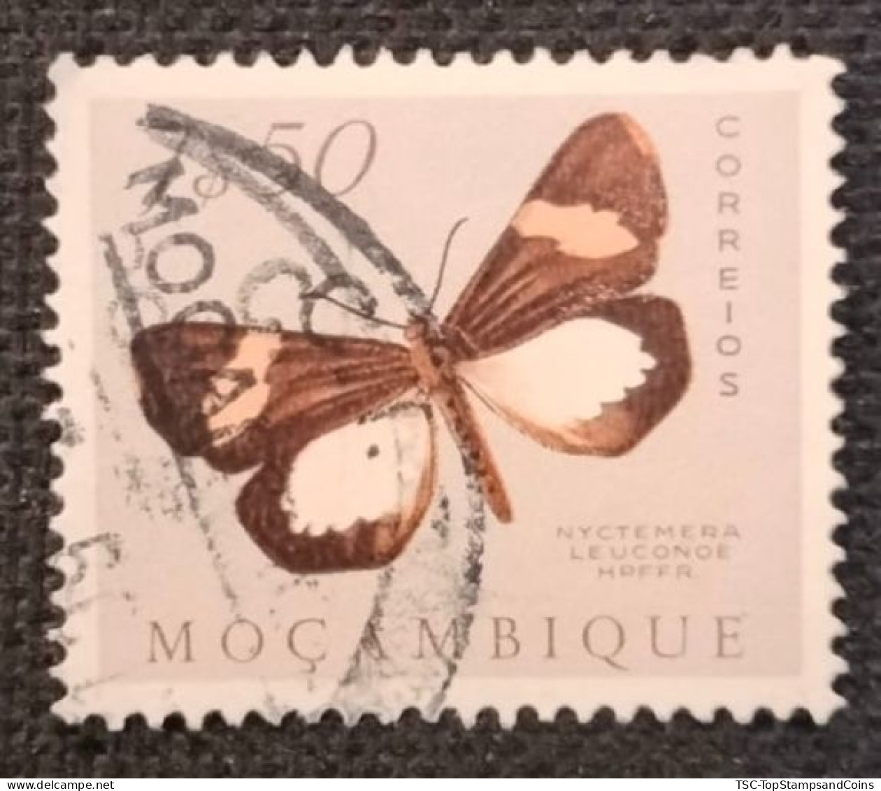 MOZPO0405UB - Mozambique Butterflies - 7$50 Used Stamp - Mozambique - 1953 - Mosambik