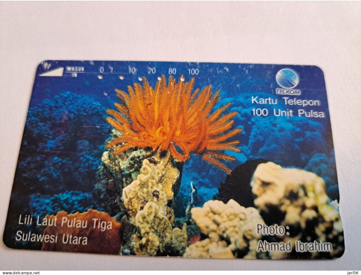 INDONESIA MAGNETIC/TAMURA  100  UNITS /  SULAWESI UTARA  / CORAL      MAGNETIC   CARD    **16438** - Indonesia