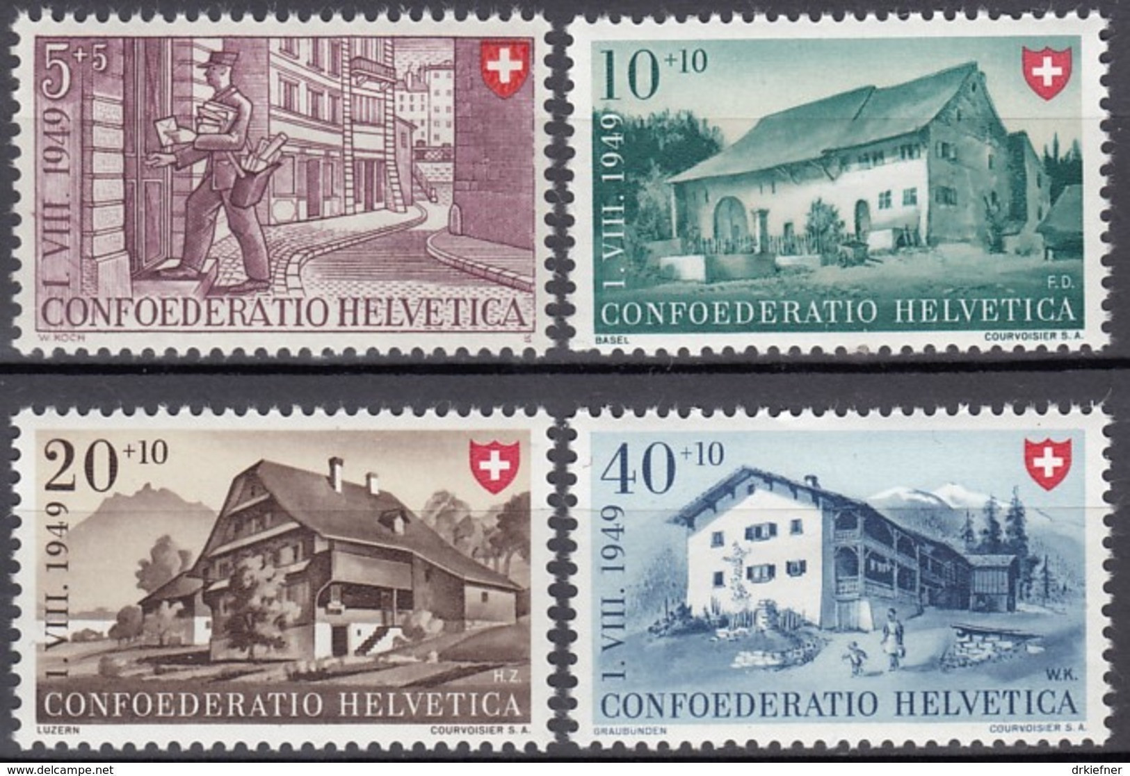 SCHWEIZ 525-528, Postfrisch *, Pro Patria: Landhäuser 1949 - Ungebraucht