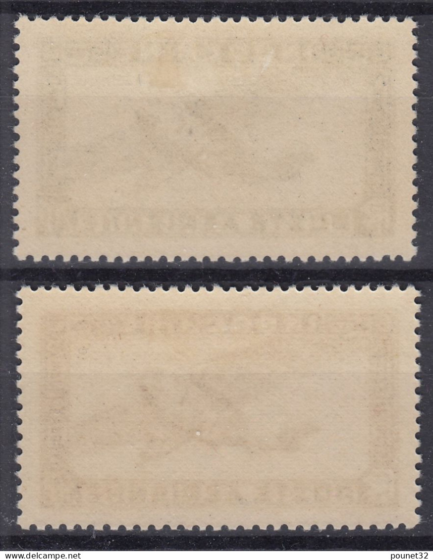TIMBRE INDOCHINE POSTE AERIENNE N° 46 & 47 NEUFS * GOMME TRACE DE CHARNIERE - Airmail