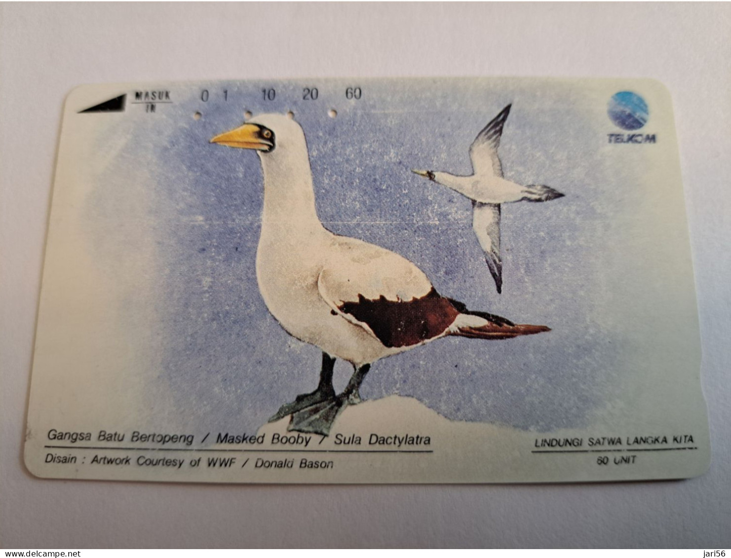 INDONESIA MAGNETIC/TAMURA  60  UNITS /  BIRD /MASKED BOOBY          MAGNETIC   CARD    **16443** - Indonesien