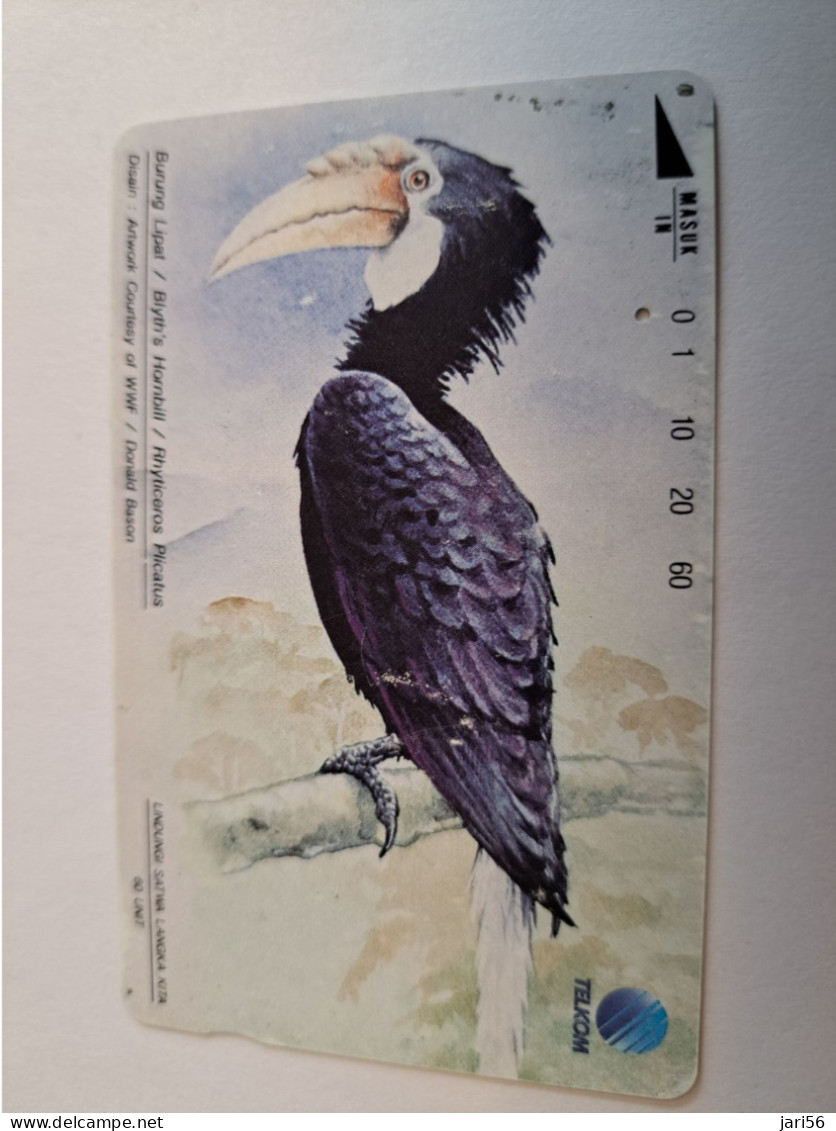 INDONESIA MAGNETIC/TAMURA  60  UNITS /  BIRD /BLYTS HORNBILL        MAGNETIC   CARD    **16444** - Indonesien