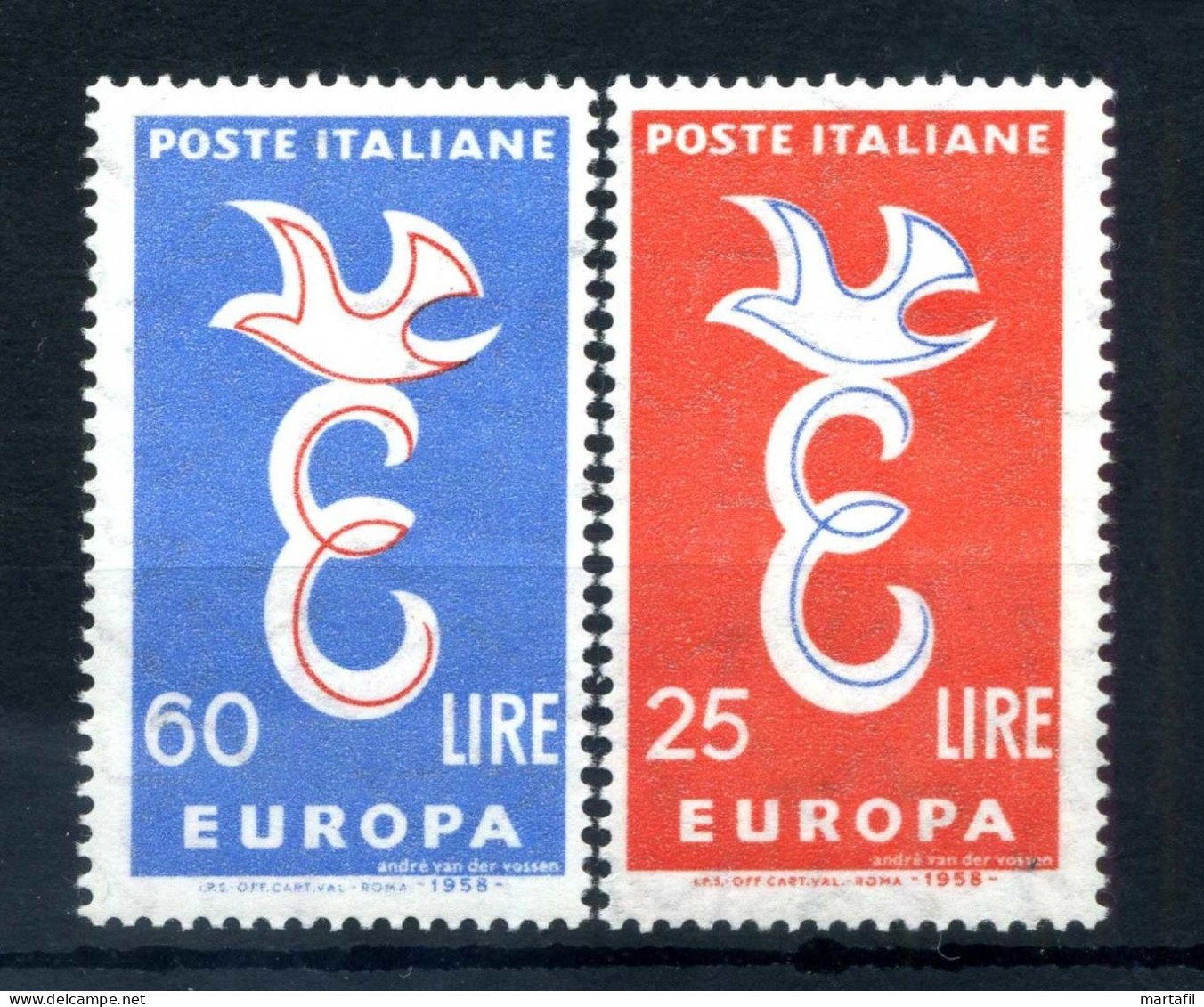 1958 Repubblica Italia SET MNH ** Europa Europa-Cept - 1946-60: Nuovi