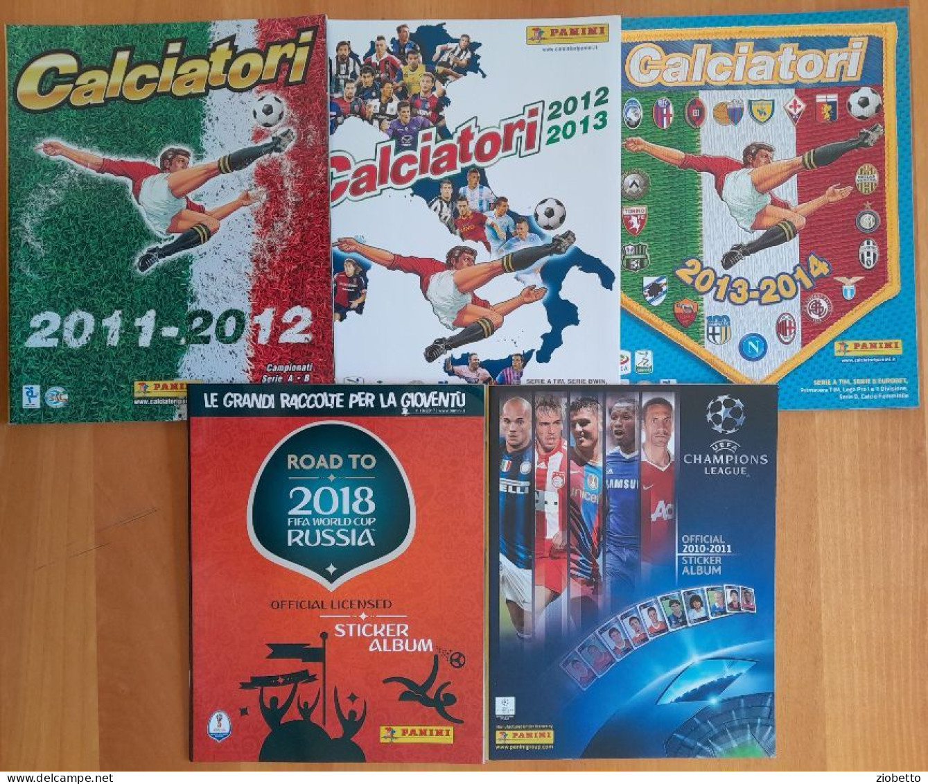 CALCIO - LOTTO DI 5 ALBUM PANINI VUOTI NUOVI - OTTIMA QUALITA' - BASSO COSTO - Edition Italienne